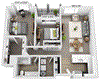 Borgata Apartment Homes Lugano Floor Plan