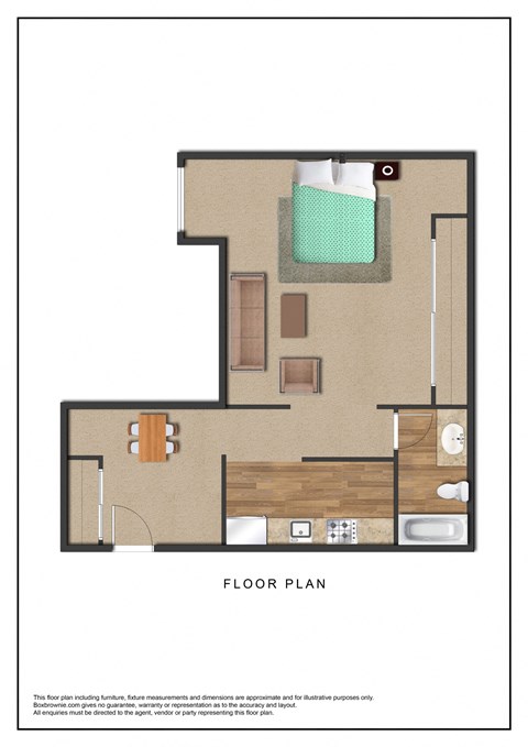 The Galleria Apartments Studio Floor Plan