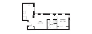a floor plan of a small apartment
