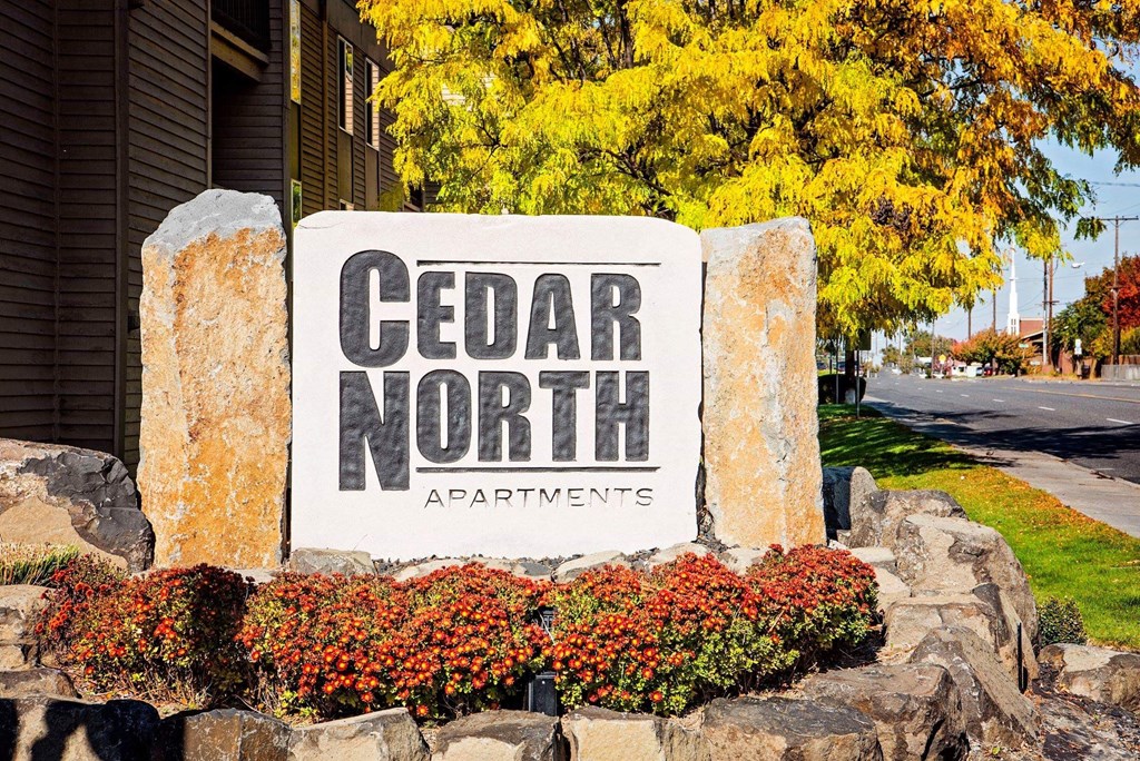 Cedar North Apartments Monument Sign