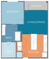 Watermark at First Creek Apartments A2 Floor Plan