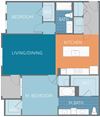 Watermark at First Creek Apartments B2 Floor PLan