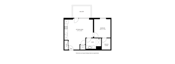A black and white image of a floor plan for a home.