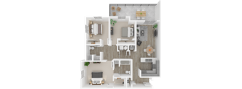 Columbia Riverwalk 3 Bed 2 Bath Floor Plan