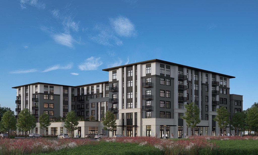 Henley Apartments exterior with landscaping