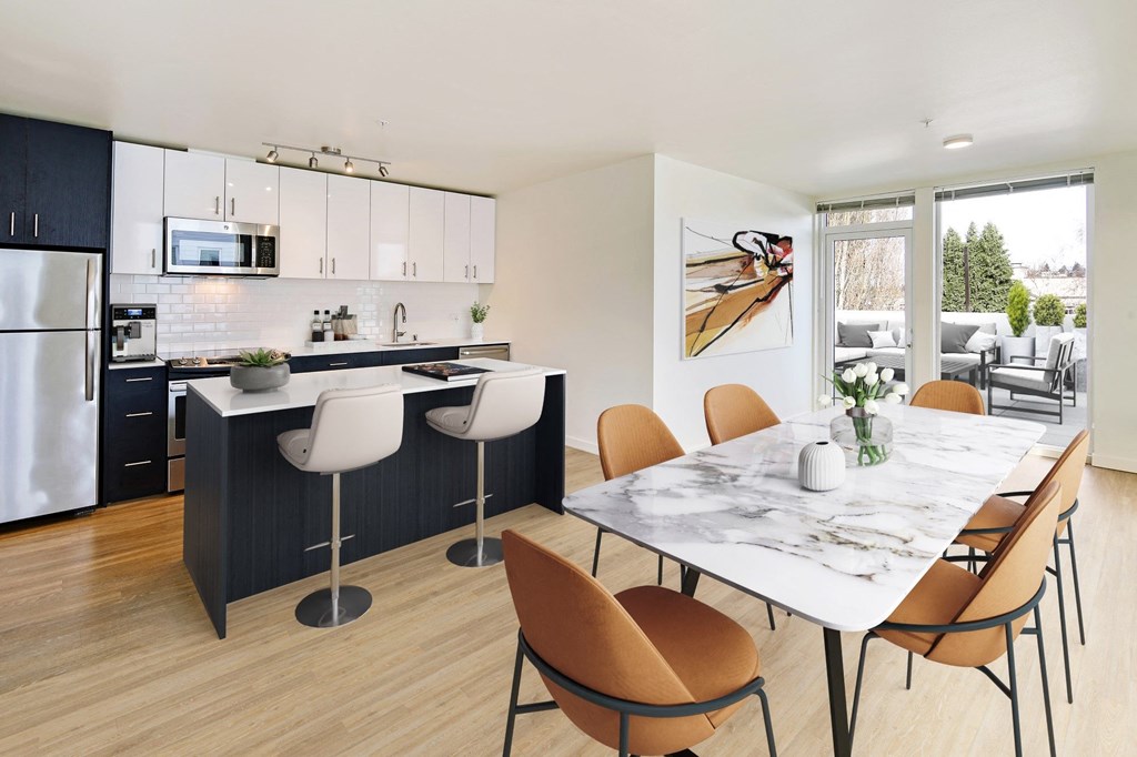 Henry Apartments Model Kitchen and Dining Room