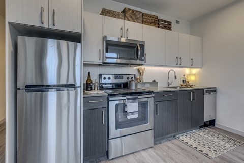 Goat Blocks Apartments Kitchen with Appliances