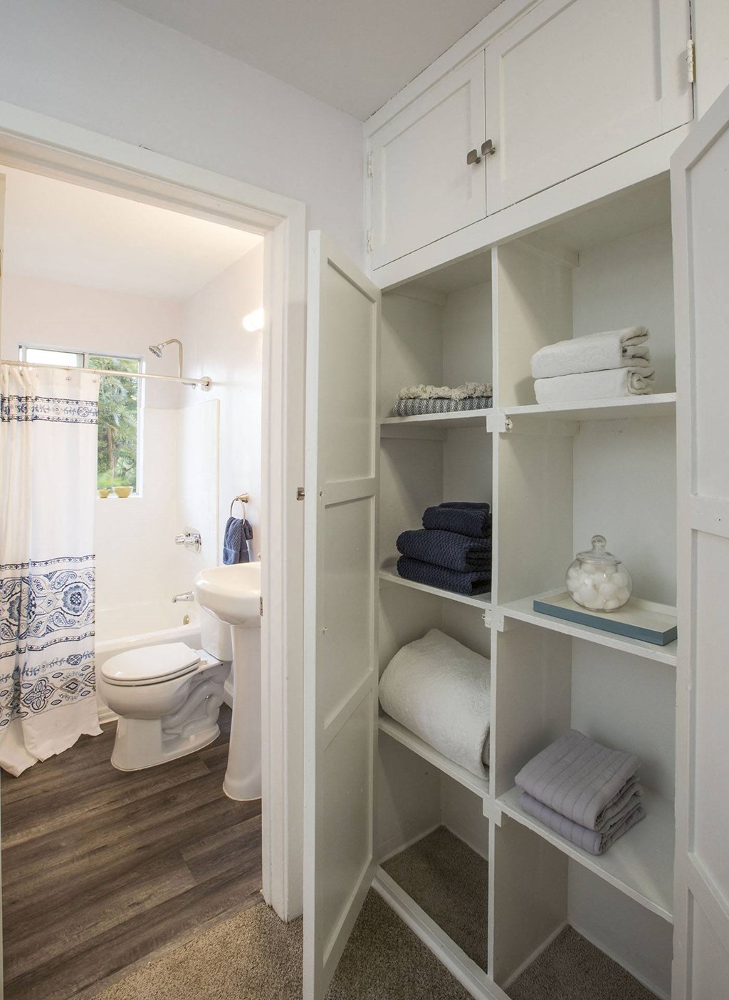 Marine View Apartments Model Linen Closet