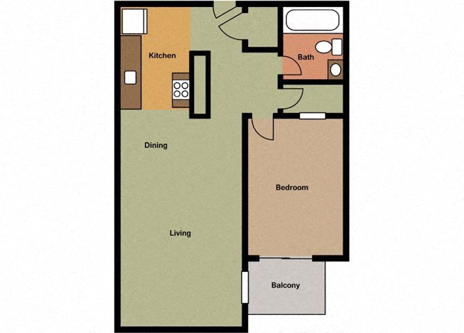 Luxe at Meridian Apartments 1x1 1B Floor Plan Luxe at Meridian Apartments 1x1 1B Floor Plan