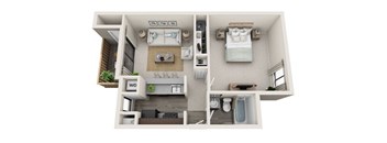 Brackett 1x1 A Floor Plan