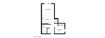 Gridline Apartments in Seattle, Washington 1x1 G Floor Plan