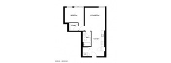 Gridline Apartments in Seattle, Washington 1x1 S Floor Plan