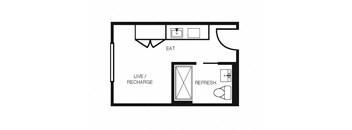Electric Lofts Studio A & B Floor Plan