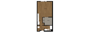 Blis Apartments 1x1 C Floor Plan