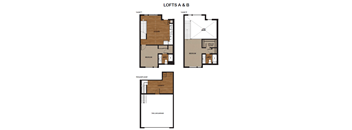 Blis Apartments 2x2 Townhome Floor Plan