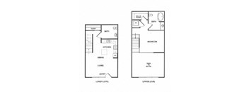 1x1.5 Live Work C Floor Plan at Koi Apartments, Seattle, 98107