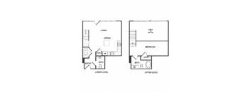 1x1.5 Live Work F Floor Plan at Koi Apartments, Washington