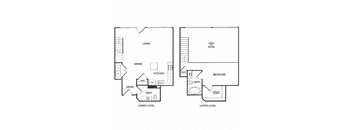 1x1.5 Live Work G Floor Plan at Koi Apartments, Seattle, 98107