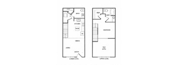 1x1.5 Live Work H Floor Plan at Koi Apartments, Seattle, Washington
