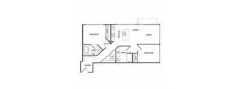 2x2 A Floor Plan at Koi Apartments, Seattle