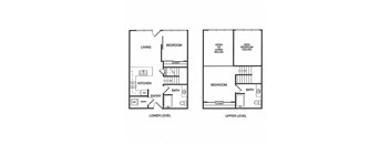 2x2 Loft A Floor Plan at Koi Apartments, Seattle