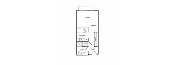 Studio A Floor Plan at Koi Apartments, Seattle, Washington, 98107