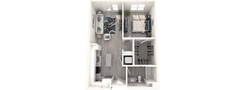 a floor plan of a 1 bedroom995 sq ft apartment