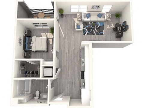 a 2400 sq ft floor plan with a bedroom and a living room