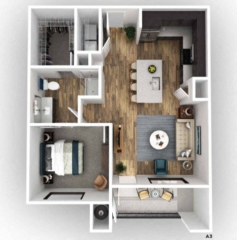 a floor plan of a bedroom with a wood floor