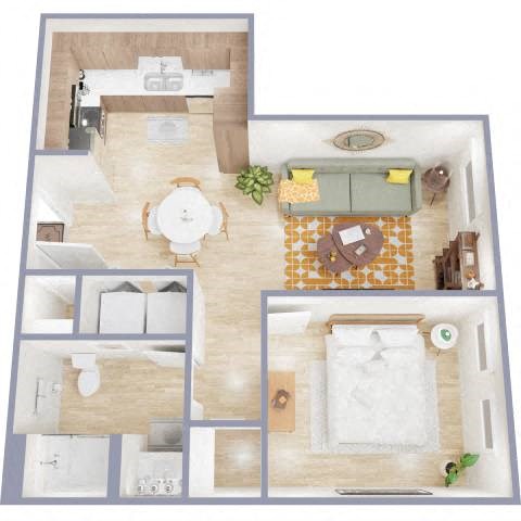 1A Floor Plan at The Benedictine, Tucson, Arizona