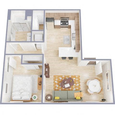 1F Floor Plan at The Benedictine, Tucson, Arizona