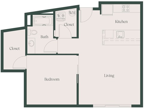1Bed1Bath_K at Cru at Willows Apartments, Redmond