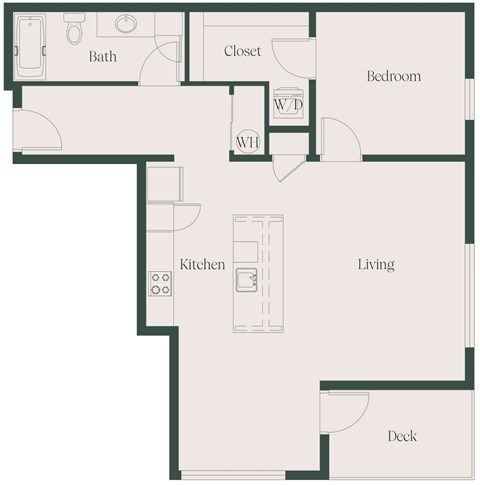 1Bed1Bath_M at Cru at Willows Apartments, Redmond, WA