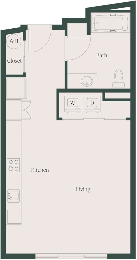 Studio_01 at Cru at Willows Apartments Apartments, Redmond, Washington, 98052