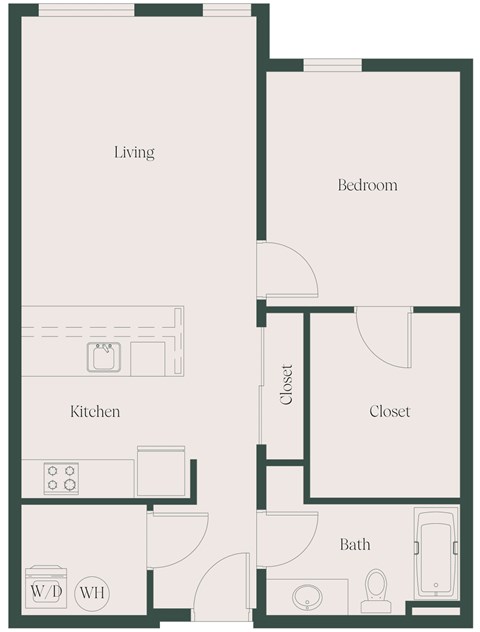 1Bed1Bath_G at Cru at Willows Apartments, Redmond, WA