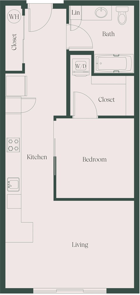 1Bed1Bath_B at Cru at Willows Apartments Apartments, Redmond, Washington