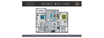A floor plan of a Tesla property located at Edison at Wheat Ridge.