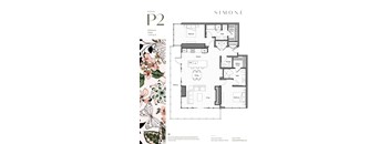 a floor plan of the apartment