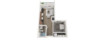 The Donovan Apartments in Lee's Summit, Missouri Studio Floor Plan