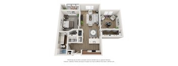 The Donovan Apartments in Lee's Summit, Missouri One Bedroom Floor Plan