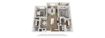 The Donovan Apartments in Lee's Summit, Missouri Two Bedroom Floor Plan