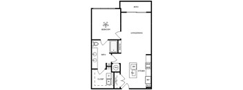 Axis Midtown Apartments in Atlanta, Georgia One Bedroom Floor Plan