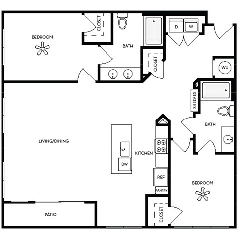 Axis Midtown Apartments in Atlanta, Georgia Penthouse Floor Plan