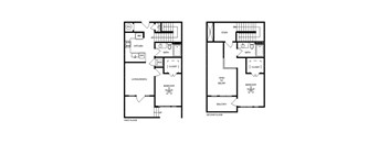 Axis Midtown Apartments in Atlanta, Georgia Two Bedroom Floor Plan