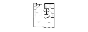 A black and white image of a floor plan for a house.