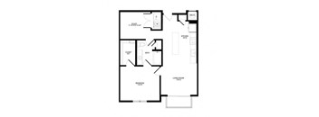 A black and white image of a floor plan for a house.