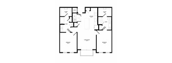 A black and white image of a floor plan for a house.