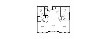 A black and white image of a floor plan for a house.