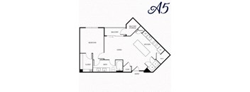 A black and white diagram of a floor plan for a home.
