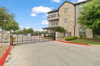 A gated entrance to a residential building.